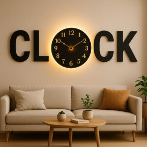 Clock Text Wall Clock (Code: CL-CL)