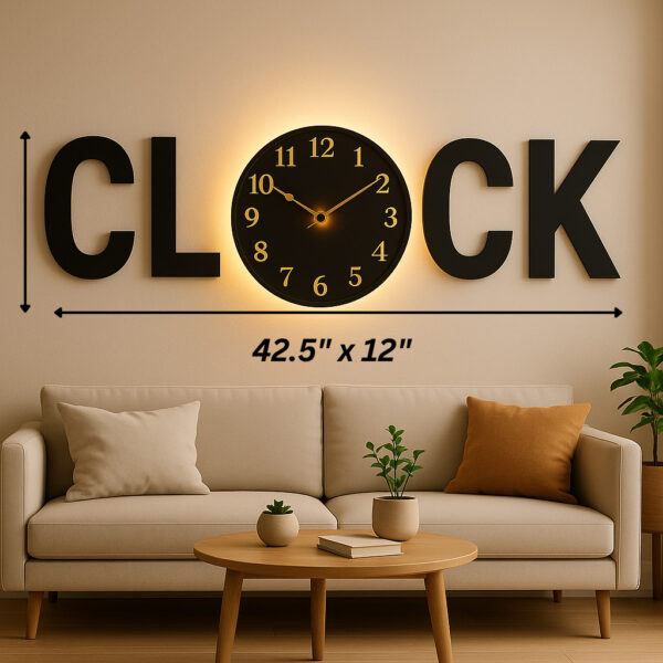 Clock Text Wall Clock (Code: CL-CL) - Image 2