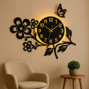 Scenery Flowers Clock (Code: CL-FL)